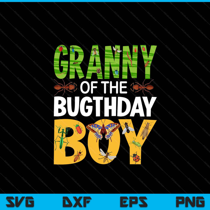 Granny of the bugthday boy bug themed birthday party insects SVG cut file