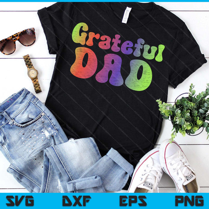 Grateful Dad T-Shirt Vintage Tee Father's Day SVG PNG Digital Printable Files