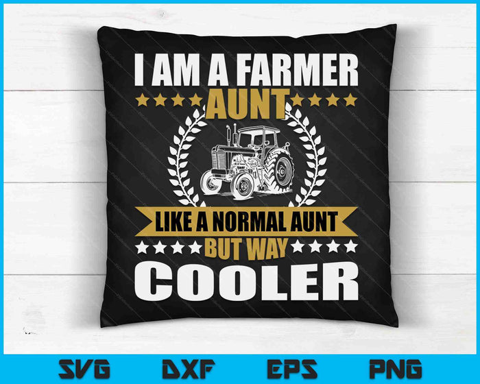 Great Farmer Aunt Gift Tractor Farm Aunt Arable Farming SVG PNG Digital Cutting Files