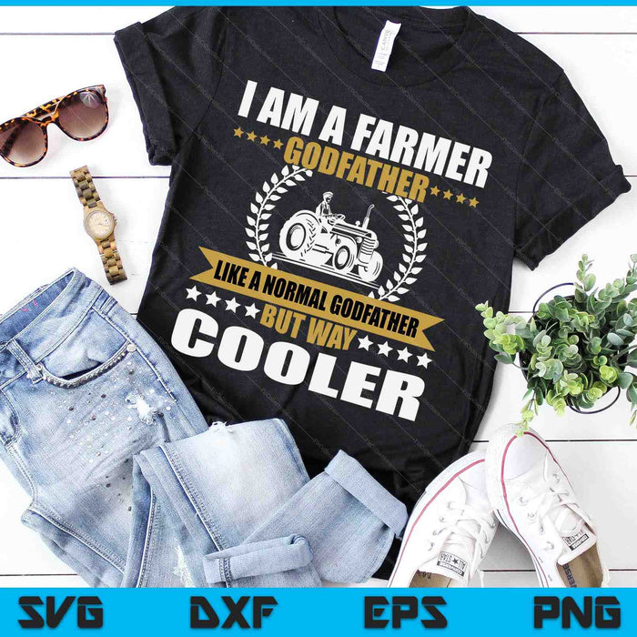 Grote boer Godfather Gift Tractor Farm Godfather Akkerbouw SVG PNG Digitale Snijbestanden