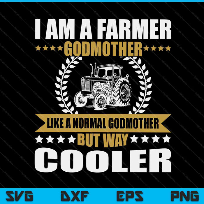 Great farmer godmother tractor farm godmother arable farming SVG cut file
