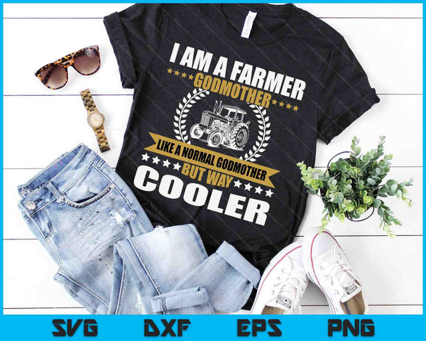 Great Farmer Godmother Gift Tractor Farm Godmother Arable Farming SVG PNG Digital Cutting Files