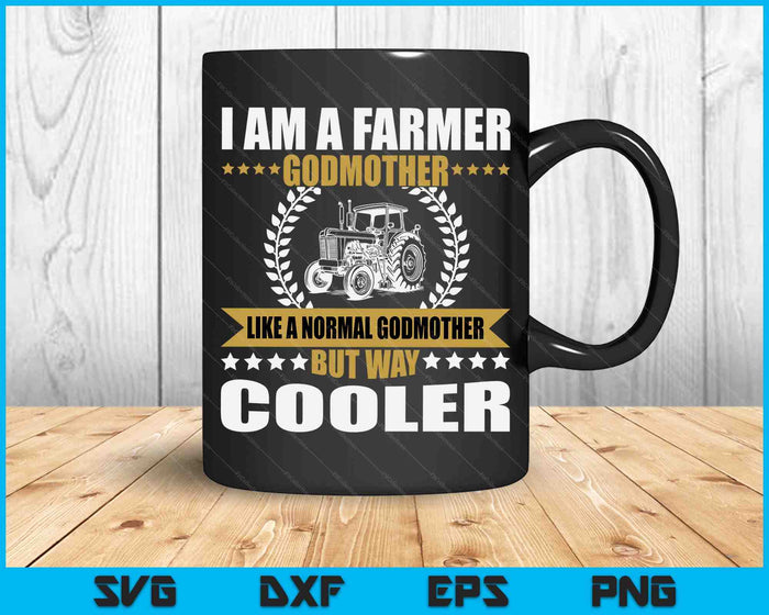 Great Farmer Godmother Gift Tractor Farm Godmother Arable Farming SVG PNG Digital Cutting Files