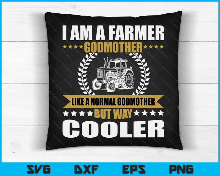 Grote boer Godmother Gift Tractor Farm Godmother Akkerbouw SVG PNG Digitale Snijbestanden