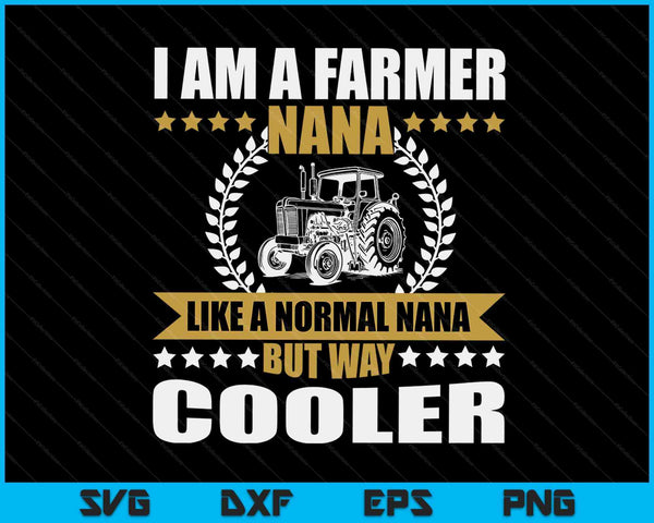 Grote boer Nana Gift Tractor Farm Nana Akkerbouw SVG PNG digitale snijbestanden