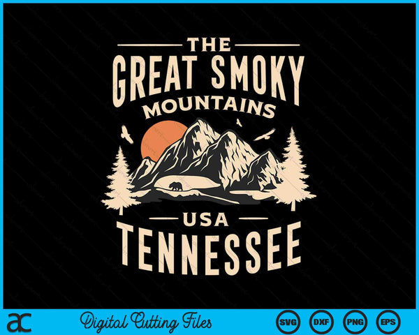 Great Smoky Mountains National Park Tennessee Hike Outdoors SVG PNG Digital Cutting Files