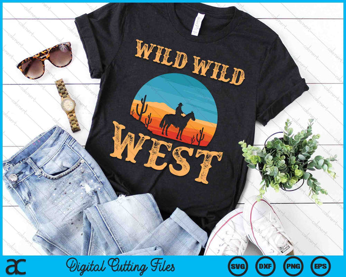 Great Wild Wild West Cowboy Design Western Country Fan SVG PNG Digital Cutting Files