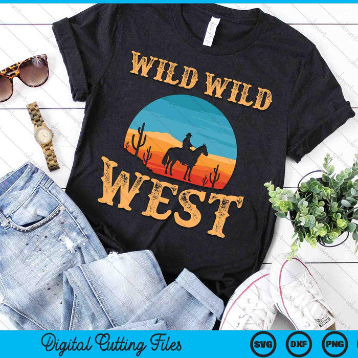 Great Wild Wild West Cowboy Design Western Country Fan SVG PNG Digital Cutting Files