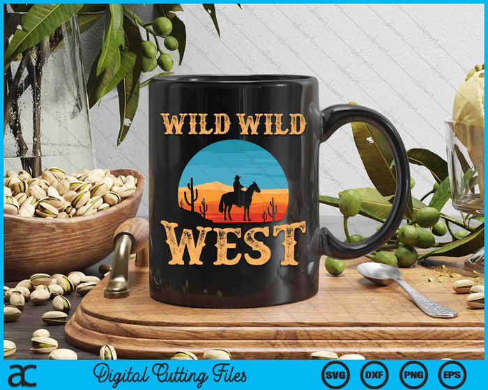 Great Wild Wild West Cowboy Design Western Country Fan SVG PNG Digital Cutting Files