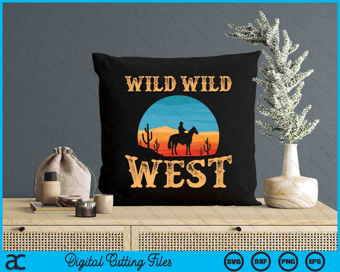 Great Wild Wild West Cowboy Design Western Country Fan SVG PNG Digital Cutting Files