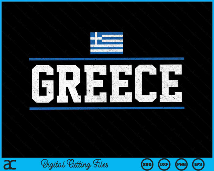 Greece Flag SVG PNG Digital Cutting Files