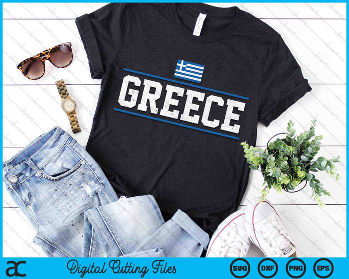 Greece Flag SVG PNG Digital Cutting Files