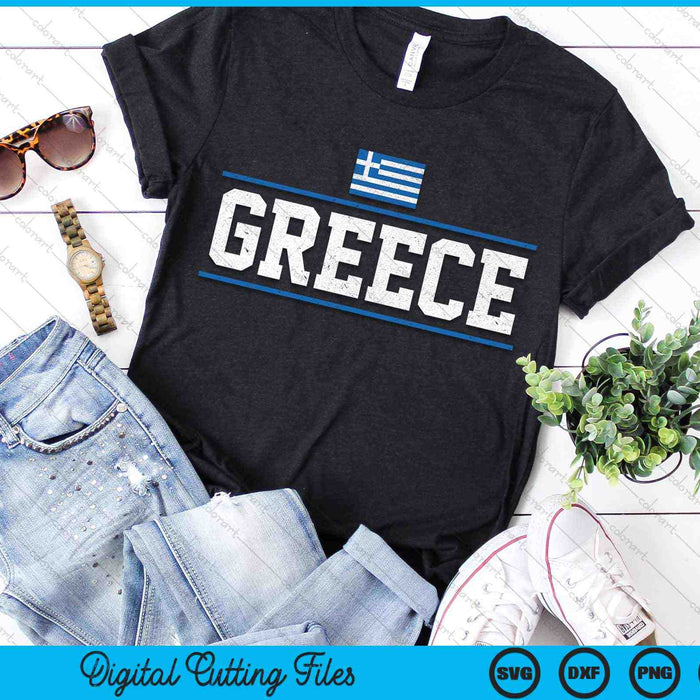 Greece Flag SVG PNG Digital Cutting Files