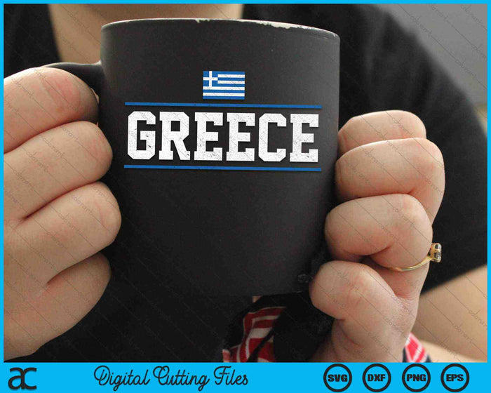 Greece Flag SVG PNG Digital Cutting Files