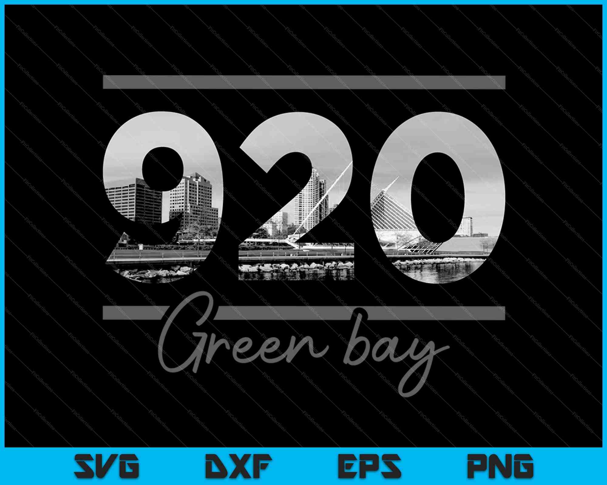 Packers Skyline Green Bay Football Gift SVG PNG, Digital Files