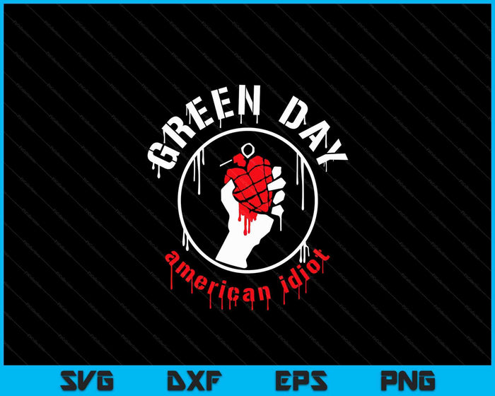 Green Day Drip American SVG PNG Digital Cutting Files