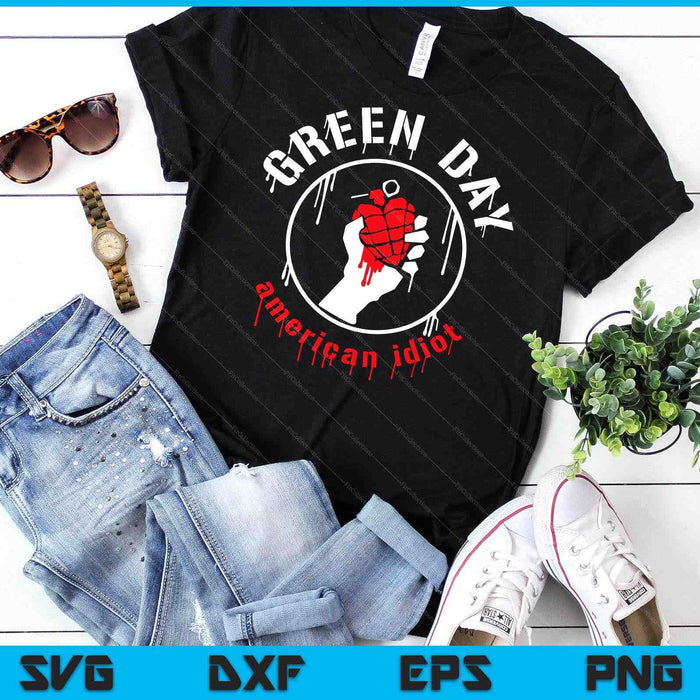 Green Day Drip American SVG PNG Digital Cutting Files