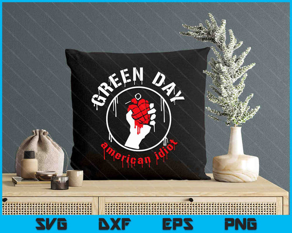 Green Day Drip American SVG PNG Digital Cutting Files