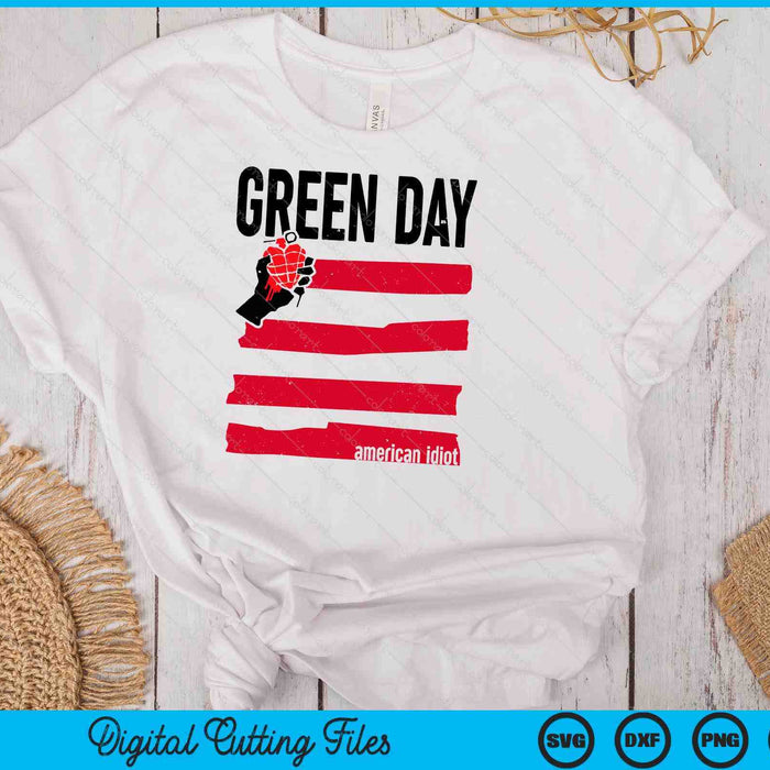 Green Day Idiot Flag SVG PNG Digital Cutting Files