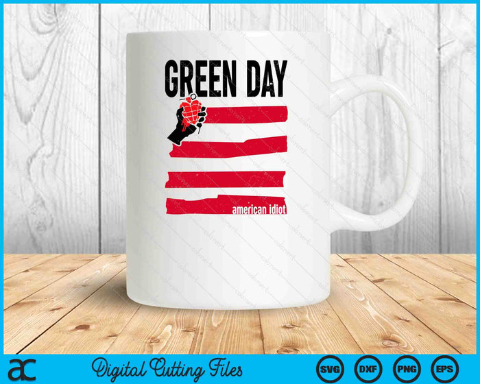 Green Day Idiot Flag SVG PNG Digital Cutting Files