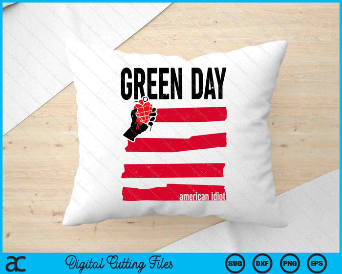 Green Day Idiot Flag SVG PNG Digital Cutting Files