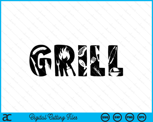 Grill beer barbecue BBQ SVG cut file