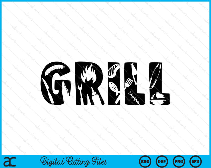 Grill Beer Barbecue BBQ SVG PNG Digital Printable Files