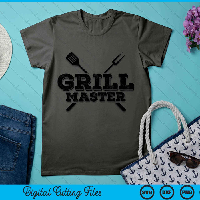 Grill Master grillen Barbecue BBQ roker SVG PNG digitale snijbestanden