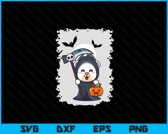 Grim Reaper Halloween Spooky Penguin Halloween Penguin SVG PNG Digital Cutting Files