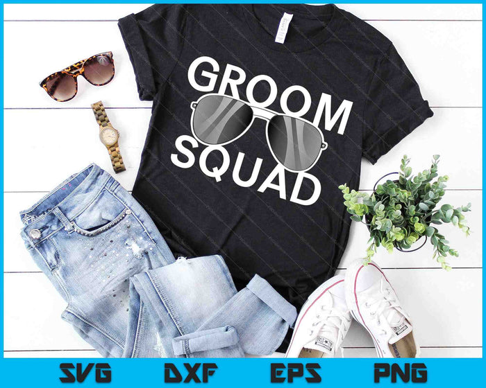 Bruidegom Squad zonnebril bruiloft Bachelor Party SVG PNG digitale snijbestanden