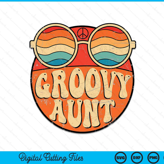 Groovy aunt 70s aesthetic nostalgia 1970's vintage SVG cut file