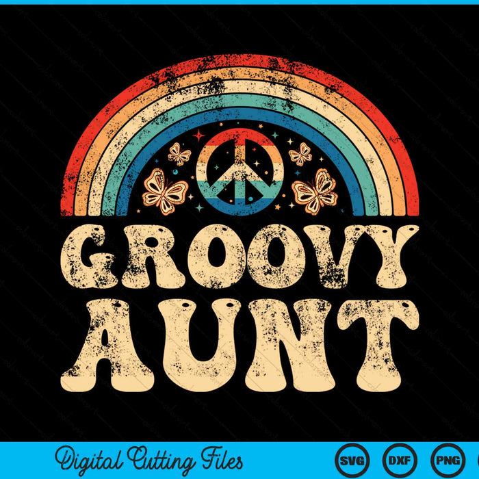 Groovy aunt 70s aesthetic nostalgia 1970's retro SVG cut file