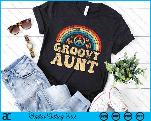 Groovy Aunt 70s Aesthetic Nostalgia 1970's Retro SVG PNG Cutting Printable Files