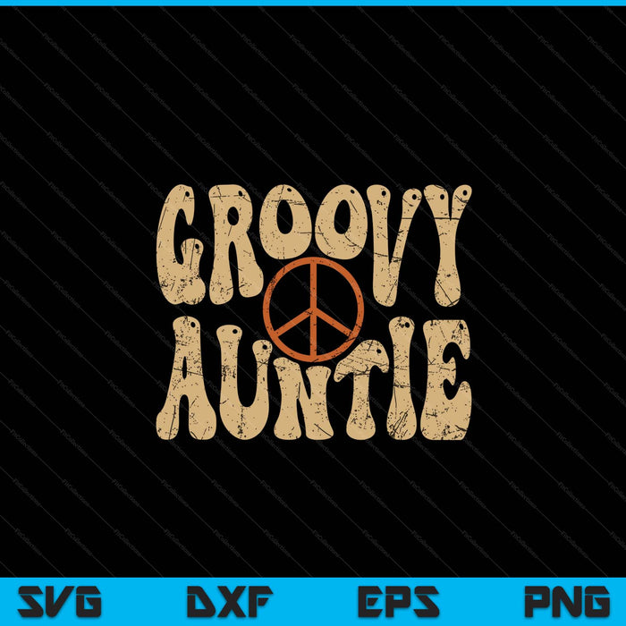 Groovy auntie 70s aesthetic nostalgia 1970's retro SVG cut file