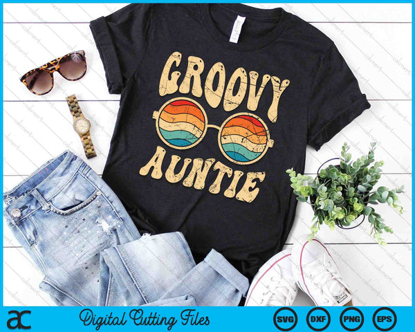 Groovy Auntie 70s Aesthetic Nostalgia 1970's SVG PNG Digital Printable Files