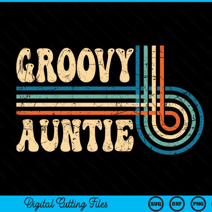 Groovy auntie 70s aesthetic nostalgia 1970's vintage groovy SVG cut file