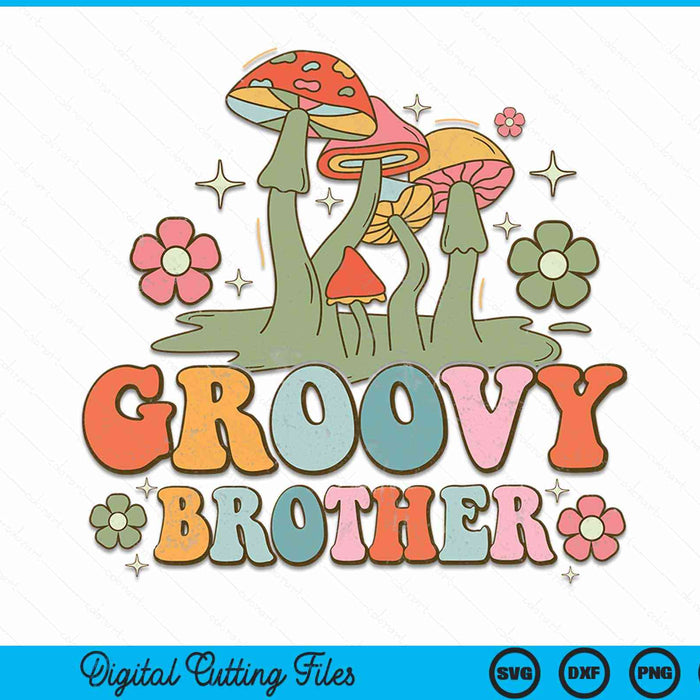 Groovy brother 70s aesthetic nostalgia 1970's hippie brother retro SVG cut file