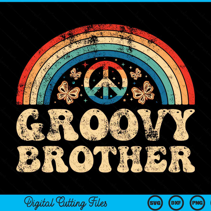 Groovy brother 70s aesthetic nostalgia 1970's retro SVG cut file