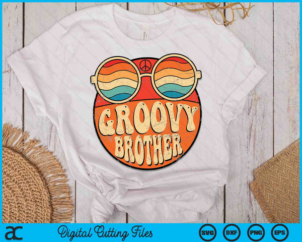Groovy Brother 70s Aesthetic Nostalgia 1970's Vintage SVG PNG Cutting Printable Files