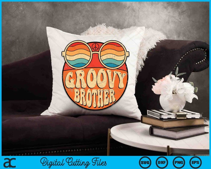 Groovy Brother 70s Aesthetic Nostalgia 1970's Vintage SVG PNG Cutting Printable Files