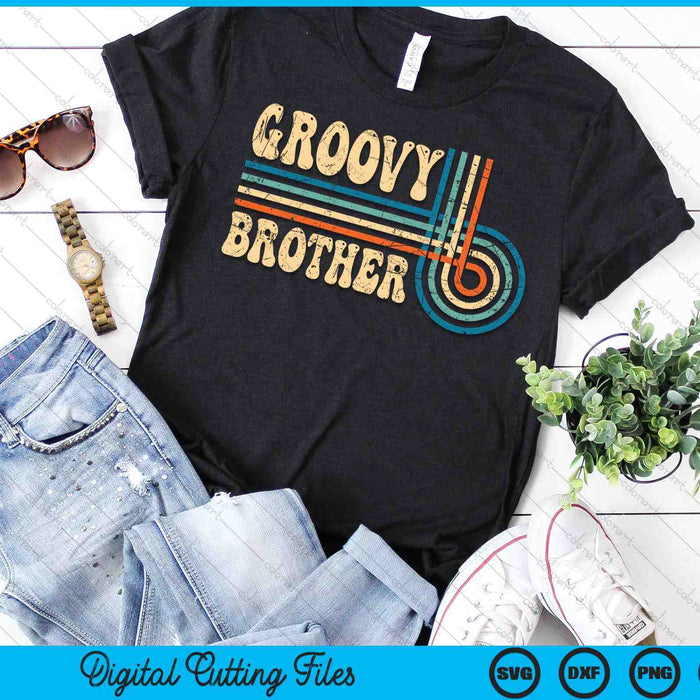 Groovy Brother 70s Aesthetic Nostalgia 1970's Vintage Groovy SVG PNG Cutting Printable Files