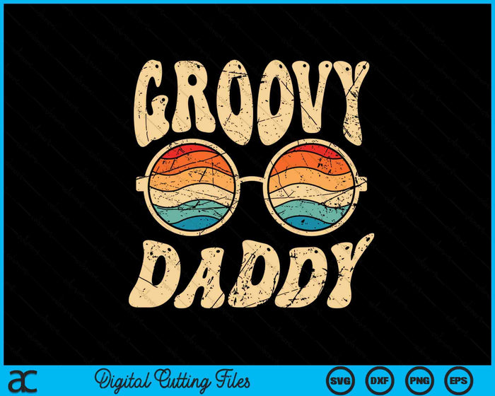 Groovy Daddy 70s esthetische nostalgie jaren 1970 SVG PNG digitale afdrukbare bestanden