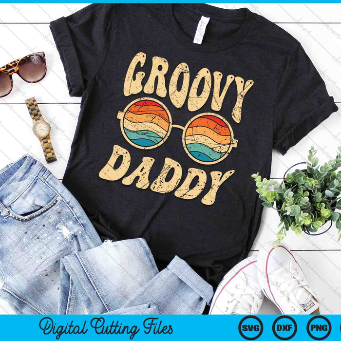 Groovy Daddy 70s esthetische nostalgie jaren 1970 SVG PNG digitale afdrukbare bestanden
