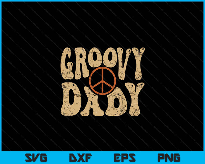 Groovy Dady jaren '70 esthetische nostalgie jaren 1970 Retro SVG PNG digitale afdrukbare bestanden
