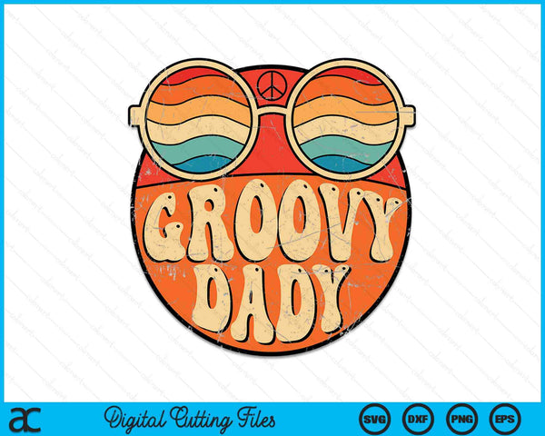 Groovy Dady 70s Aesthetic Nostalgia 1970's Vintage SVG PNG Cutting Printable Files