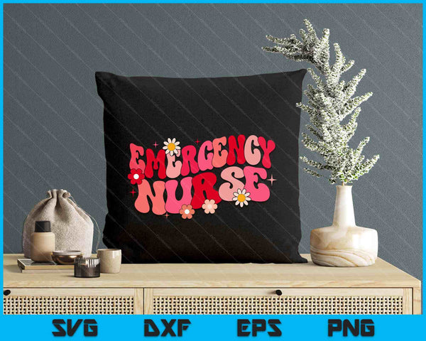 Groovy ER Nurse Emergency Nurse School Women Nursing Room SVG PNG Digital Printable Files