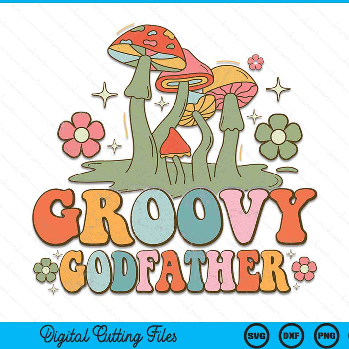 Groovy godfather 70s aesthetic nostalgia 1970's hippie godfather retro SVG cut file