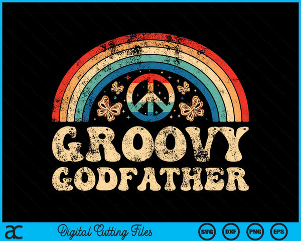 Groovy Godfather 70s Aesthetic Nostalgia 1970's Retro SVG PNG Cutting Printable Files