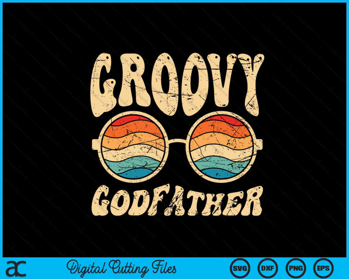 Groovy Godfather jaren '70 esthetische nostalgie jaren 1970 SVG PNG digitale afdrukbare bestanden