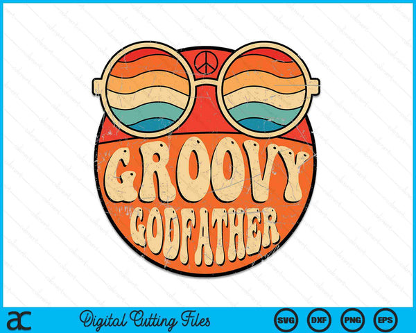 Groovy Godfather 70s Aesthetic Nostalgia 1970's Vintage SVG PNG Cutting Printable Files